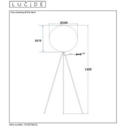 Lucide GOOSY SOFT - Lattiavalaisin - &Oslash; 50 cm - Valkoinen