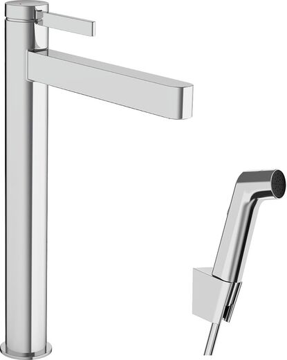 Hansgrohe Finoris pesuallashana 260 kromi bideell&auml; ja PushOpen-pohjaventtiilill&auml;