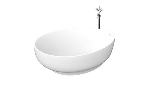 Eumar Ovo komposiittikivikylpyamme matta valkoinen 149x112 cm